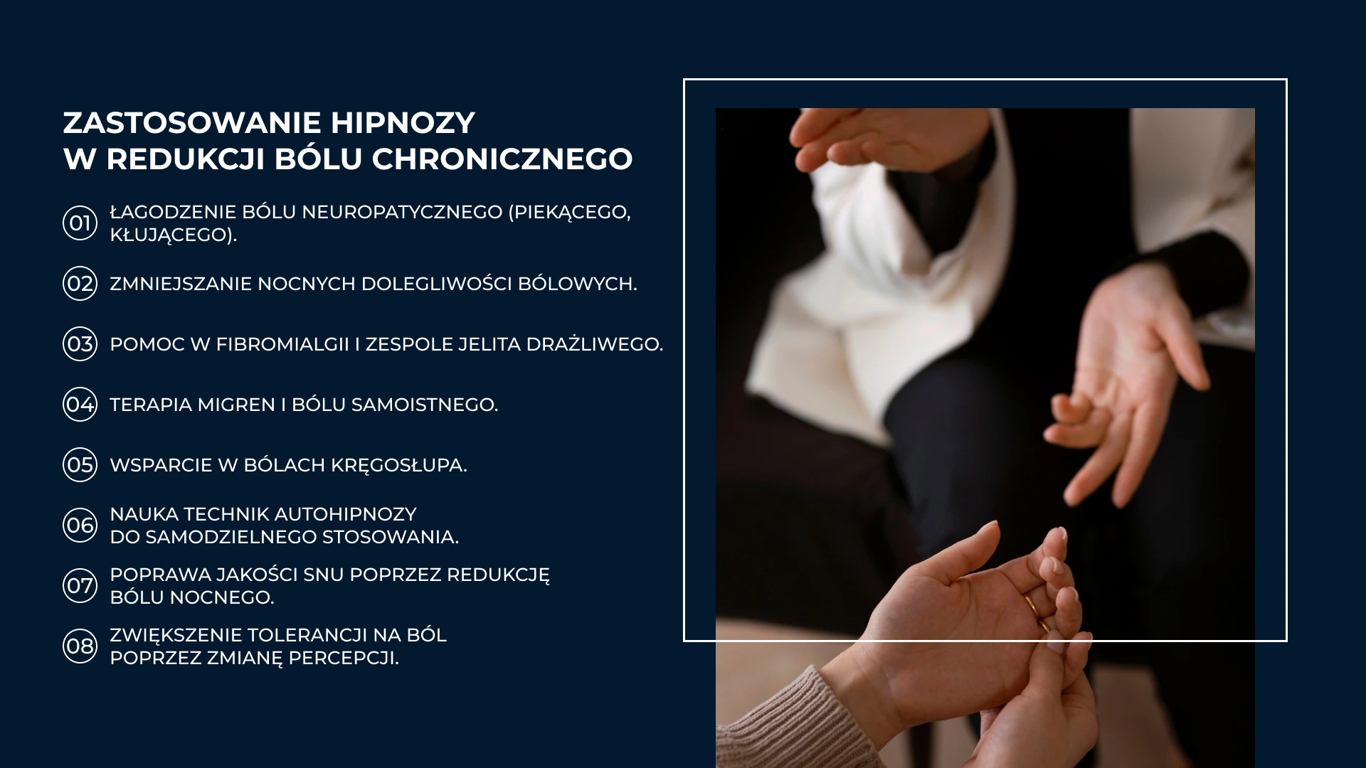 Zastosowanie hipnozy w redukcji bólu chronicznego